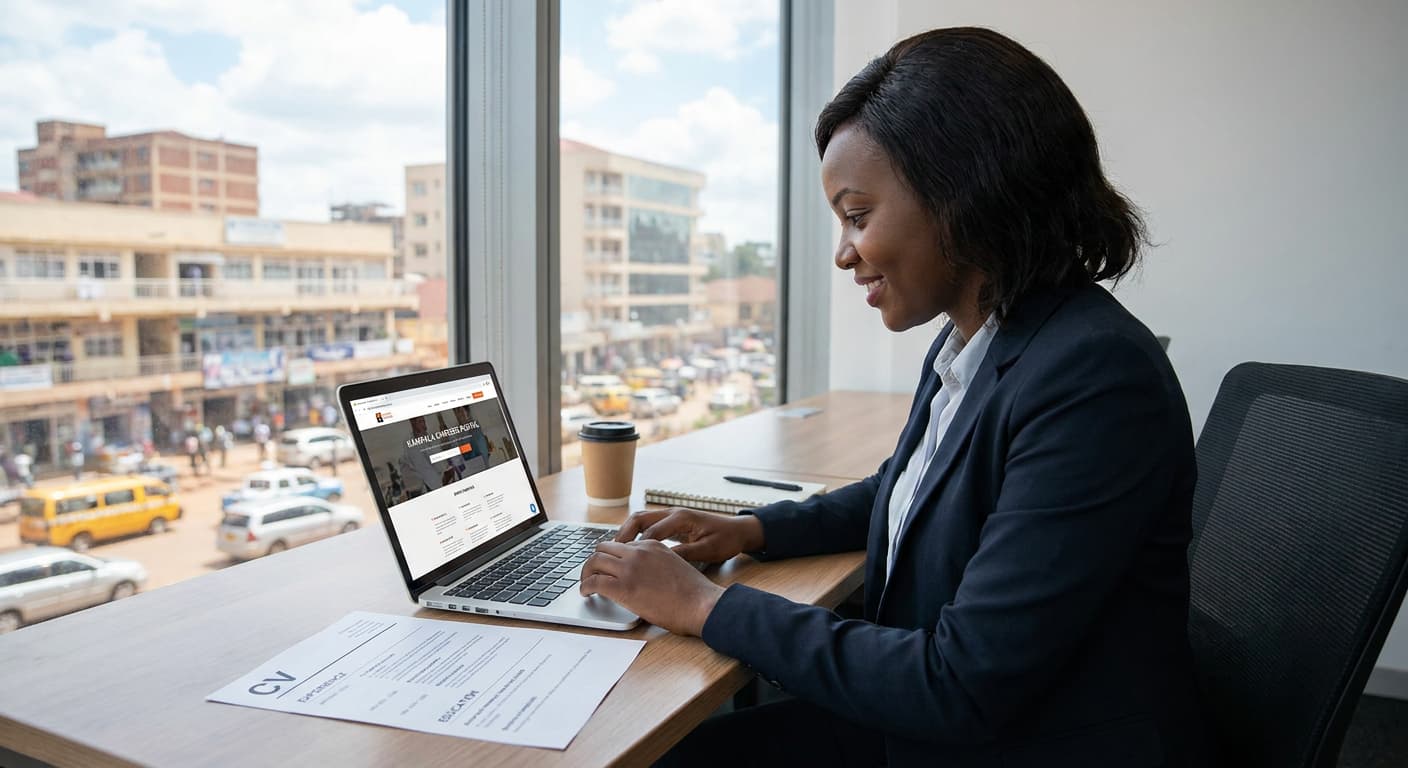 Preparing a clean ATS-friendly CV before submitting an online job application. How to Beat ATS in Uganda in 2026